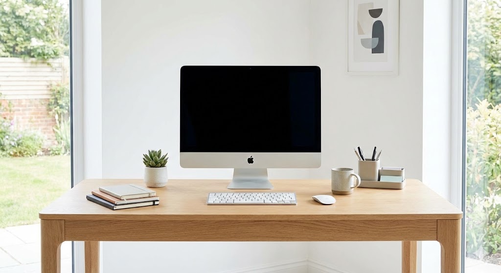 Clean and organized work desk